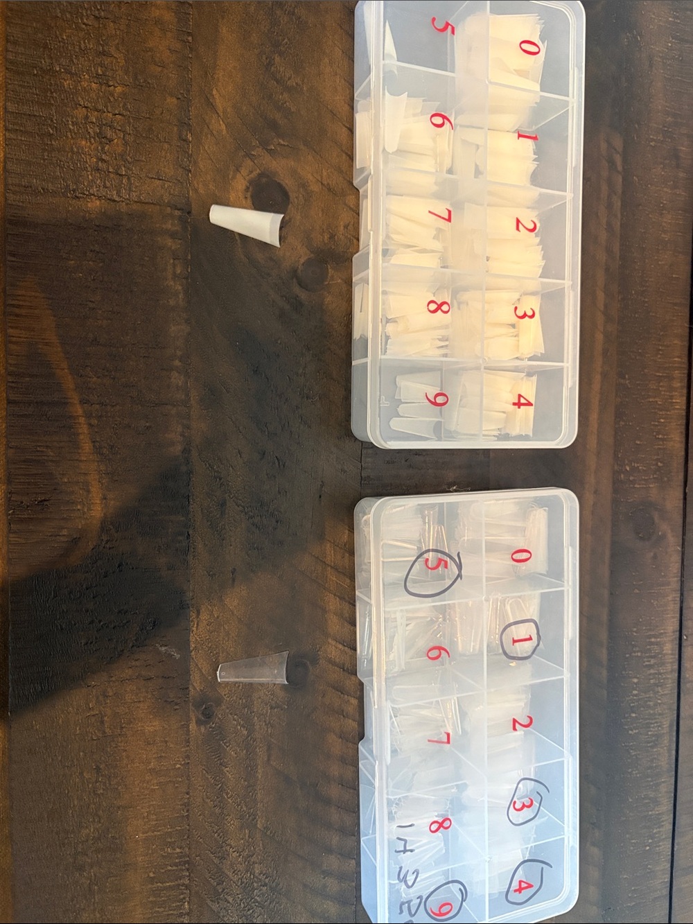 Clear Plastic Nail Tip Storage Kit - Organized Natural/Clear Tips